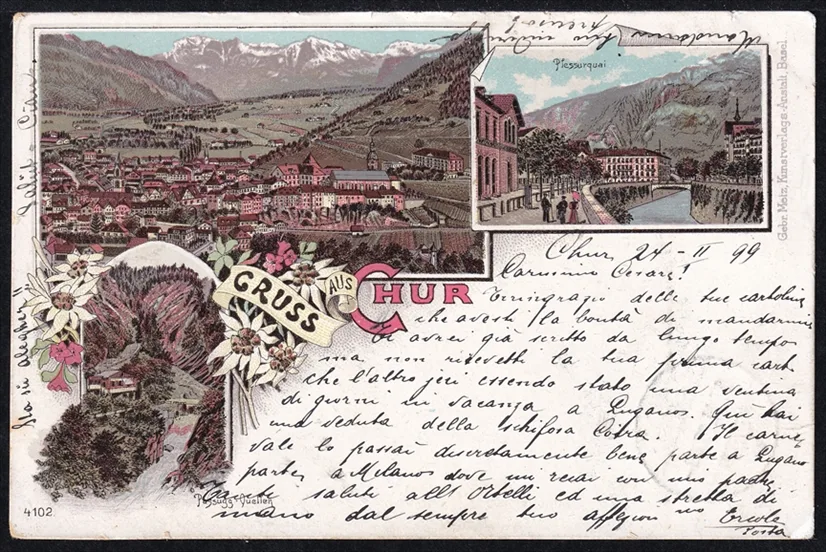 Lithokarten, Gruss aus Chur