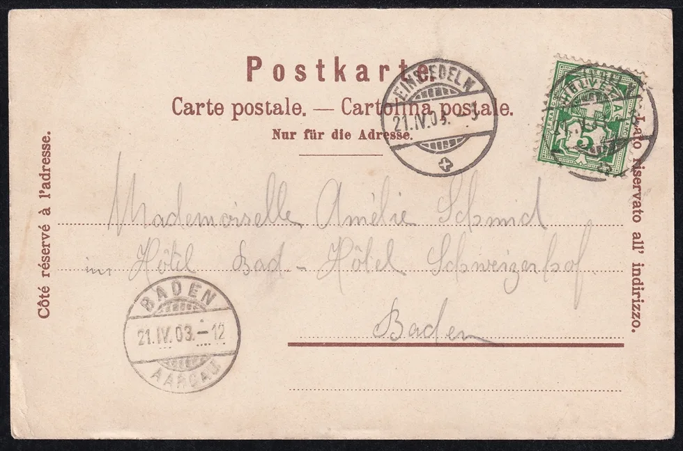 Lithokarten, Gruss aus Einsiedeln – Bild 2