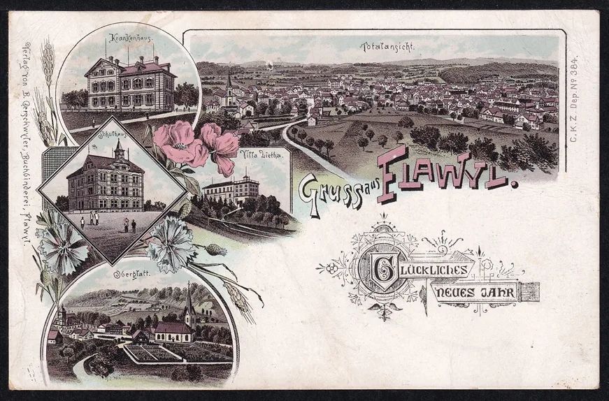Lithokarten, Gruss aus Flawyl