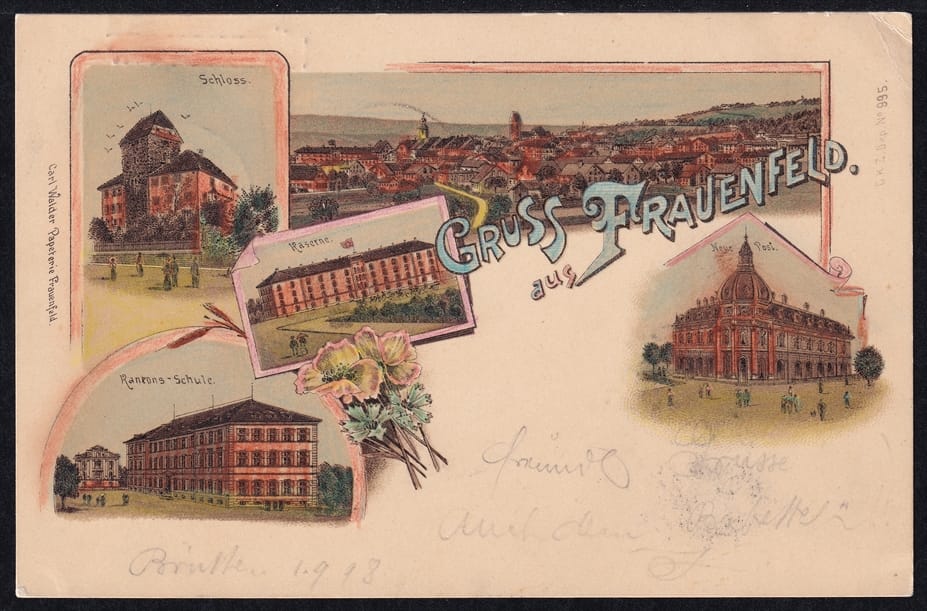 Lithokarten, Gruss aus Frauenfeld
