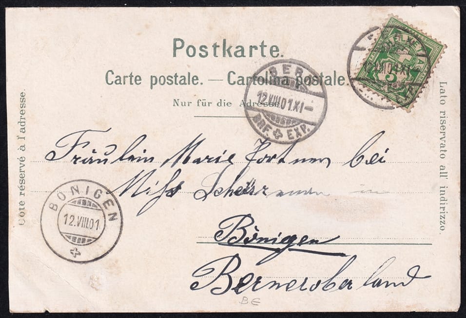 Lithokarten, Gruss aus Herbligen – Bild 2