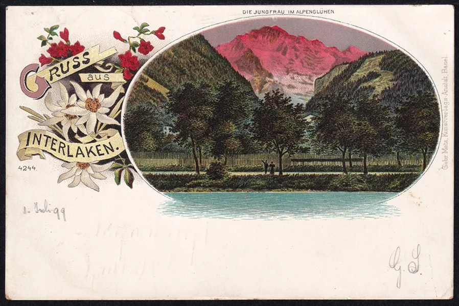 Lithokarten, Gruss aus Interlaken