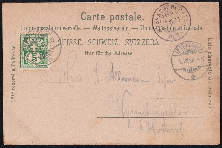 Lithokarten, Gruss aus Interlaken – Bild 2