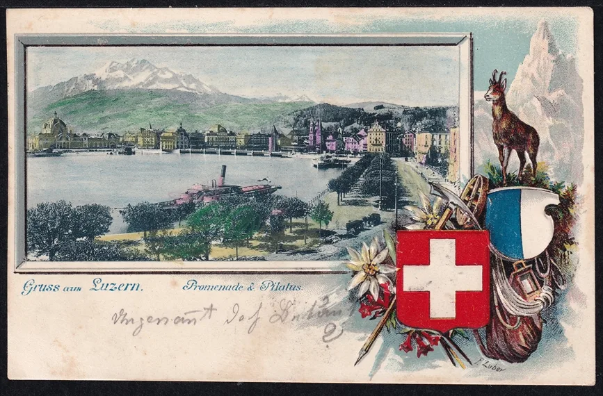 Lithokarten, Gruss aus Luzern