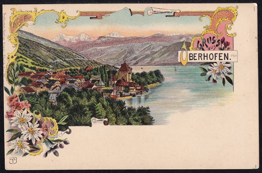 Lithokarten, Gruss aus Oberhofen