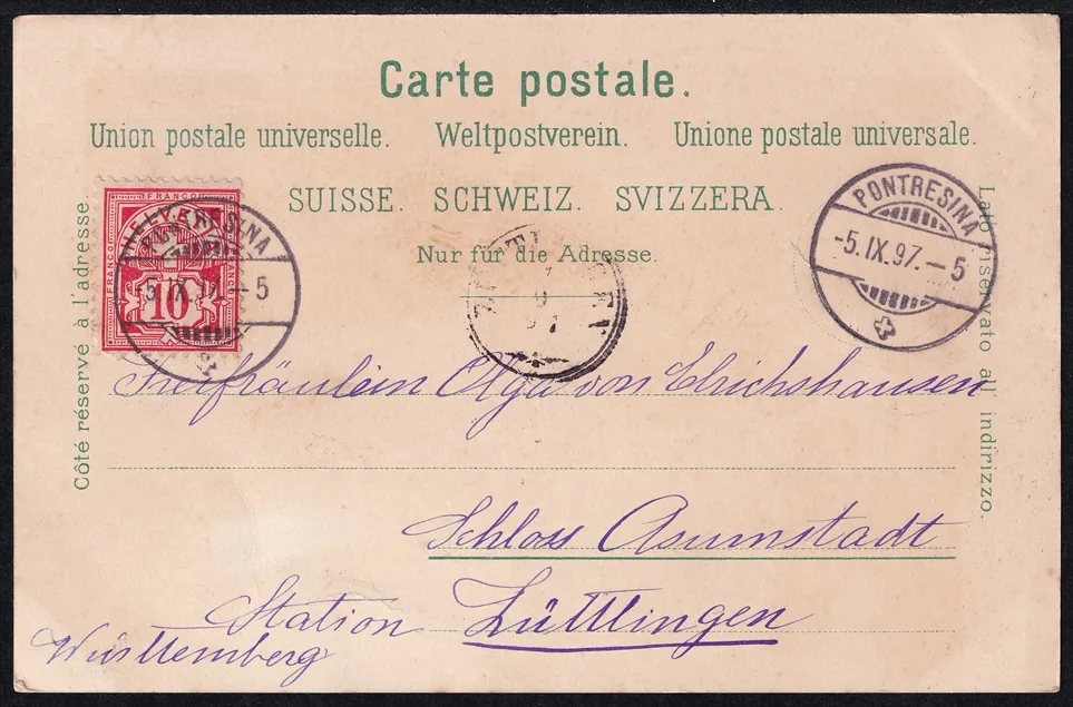 Lithokarten, Gruss aus Pontresina – Bild 2