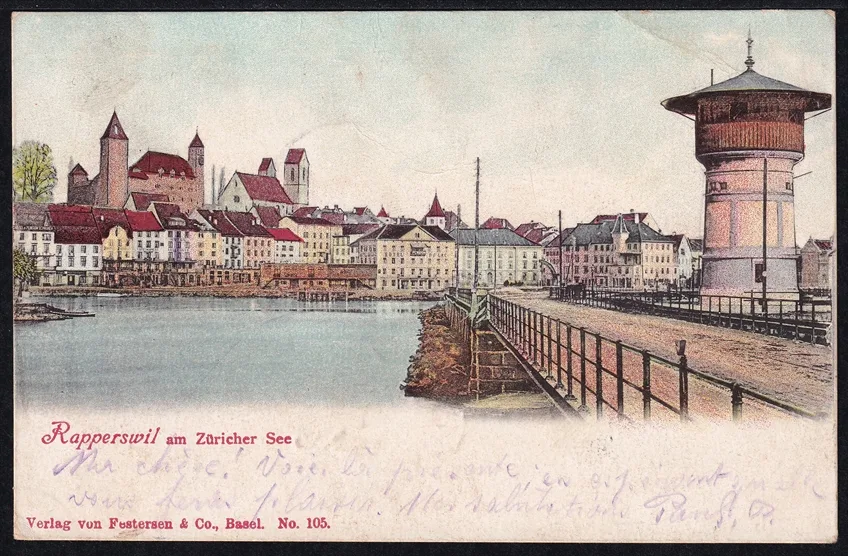 Lithokarten, Gruss aus Rapperswil