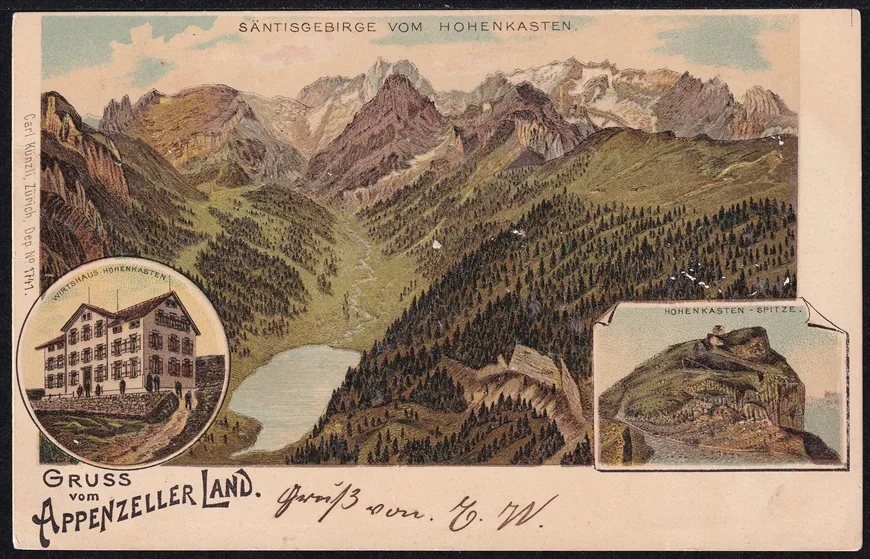 Lithokarten, Gruss aus dem Appenzeller-Land