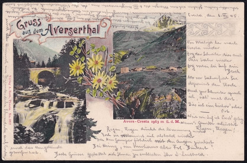 Lithokarten, Gruss aus dem Averserthal