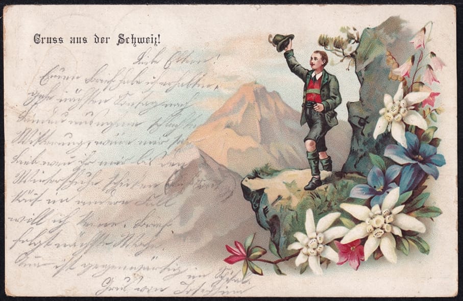 Lithokarten, Gruss aus der Schweiz