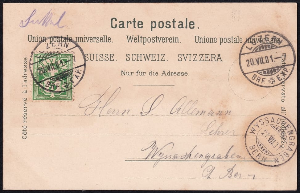 Lithokarten, Gruss vom Aegeri-See – Bild 2