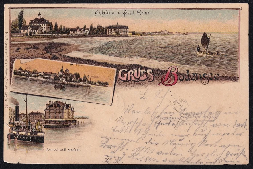Lithokarten, Gruss vom Bodensee