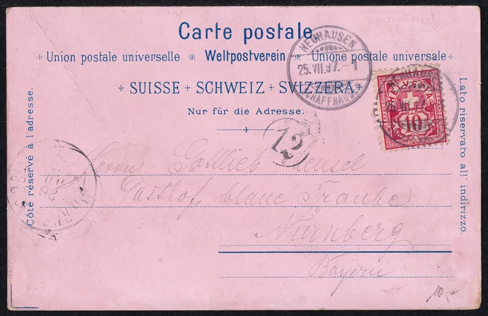 Lithokarten, Gruss vom Rheinfall – Bild 2