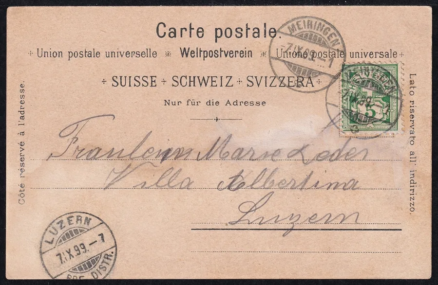 Lithokarten, Gruss von Meiringen – Bild 2