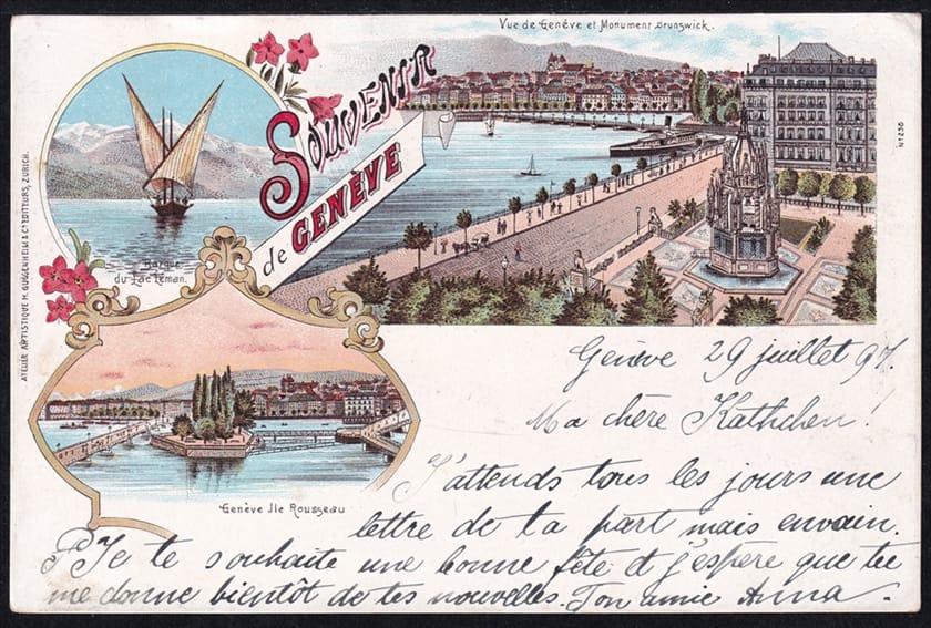 Lithokarten, Souvenier de Geneve