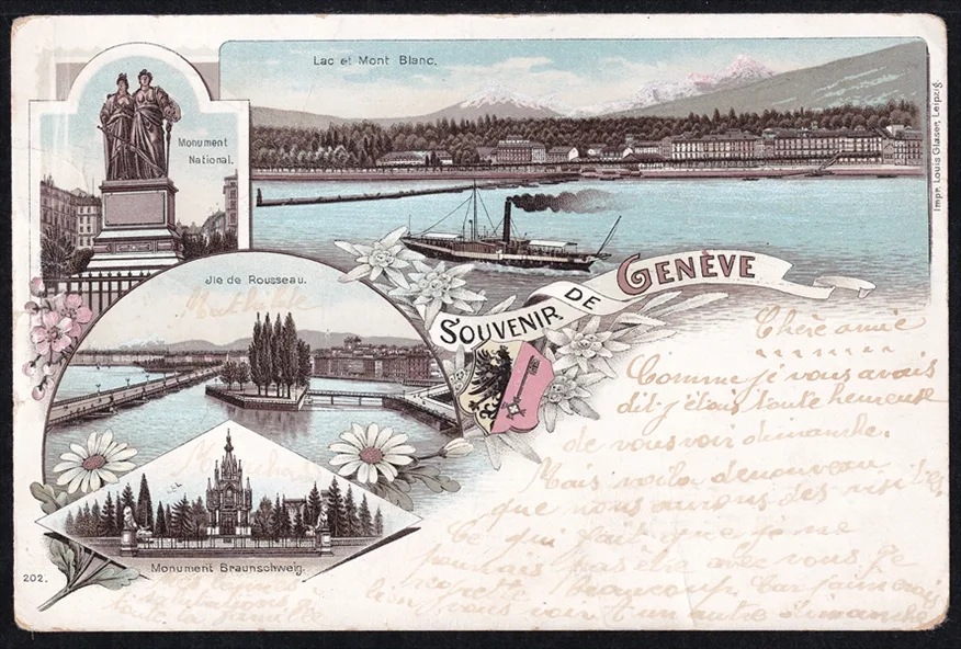 Lithokarten, Souvenier de Geneve
