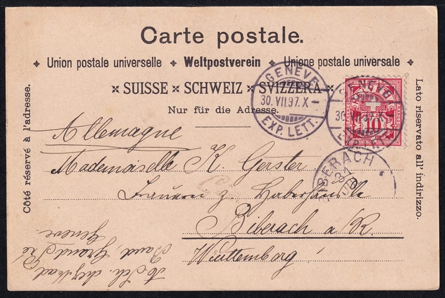 Lithokarten, Souvenier de Geneve – Bild 2