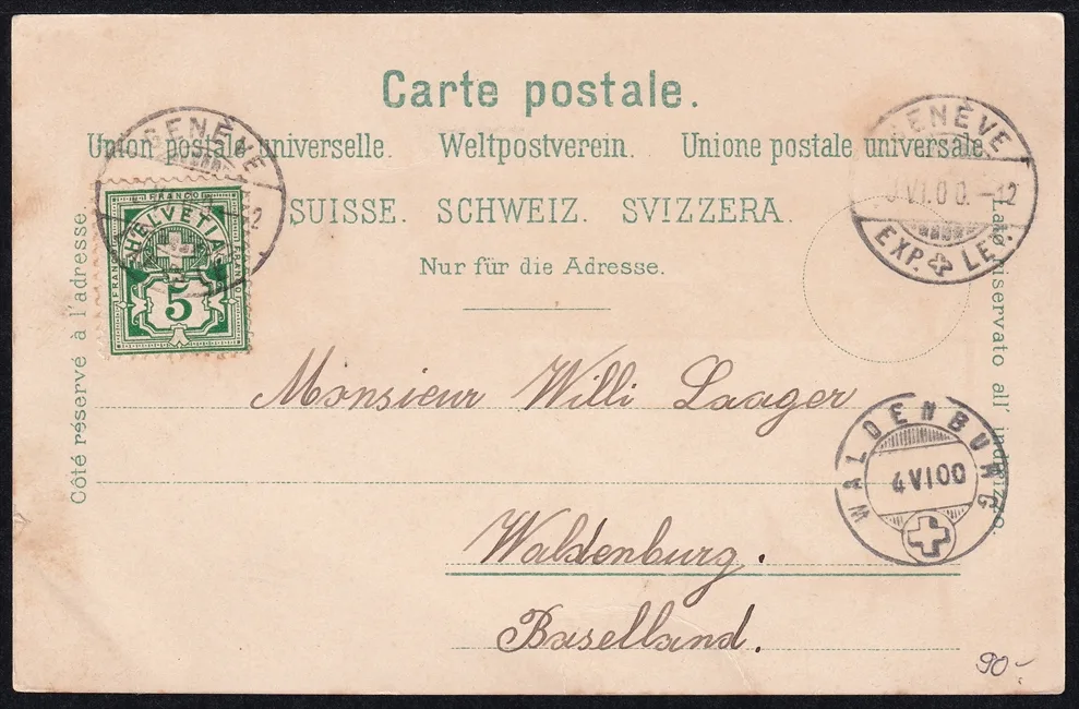 Lithokarten, Souvenier de Geneve – Bild 2