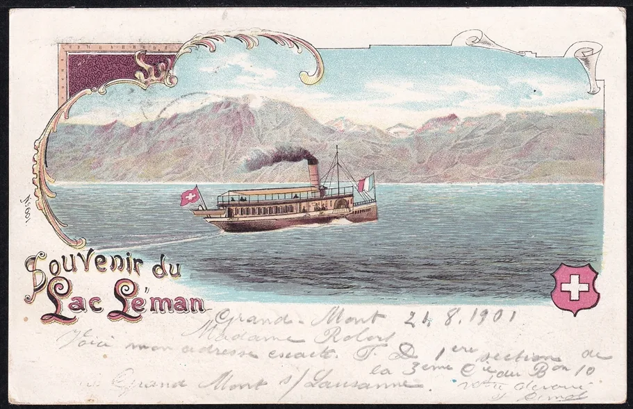 Lithokarten, Souvenir du Lac Leman