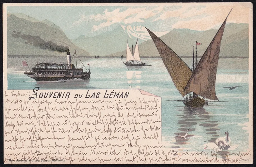Lithokarten, Souvenir du Lac Leman