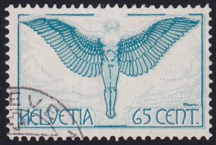Abarten, Nr.F 10z.2.04 "HE von HELVETIA zusammenhängend"
