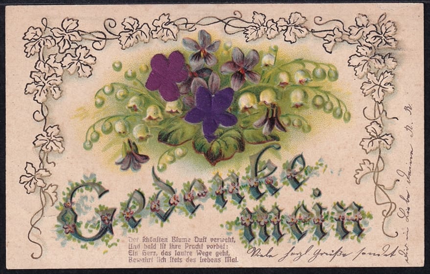 Lithokarten 1907 - "Gedenke mein" gestempelt SACHSELN