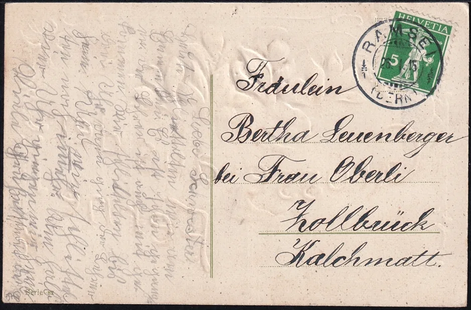 Lithokarten 1915 - "Grüsse aus der Ferne" - gestempelt RAMSEI – Bild 2
