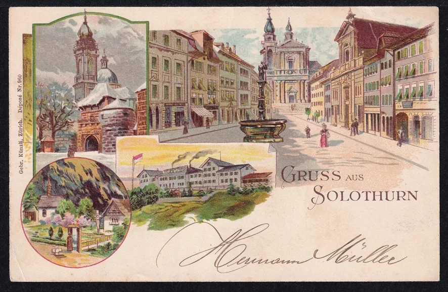 Lithokarten, Gruss aus Solothurn