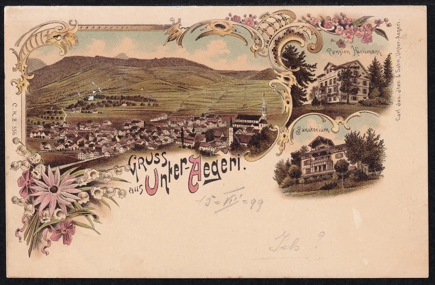 Lithokarten, Gruss aus Unter-Aegeri