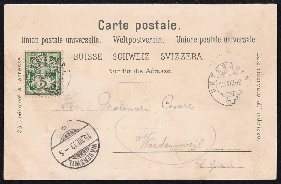 Lithokarten, Gruss aus Unter-Aegeri – Bild 2