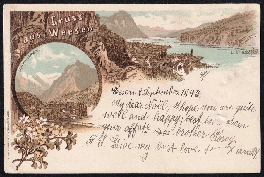 Lithokarten, Gruss aus Weesen