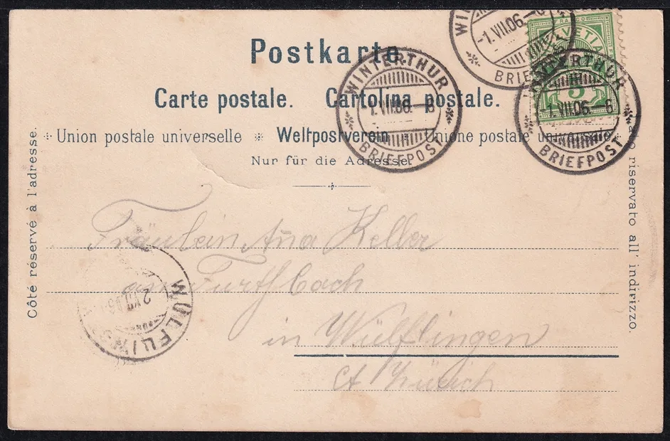 Lithokarten, Gruss aus Winterthur – Bild 2