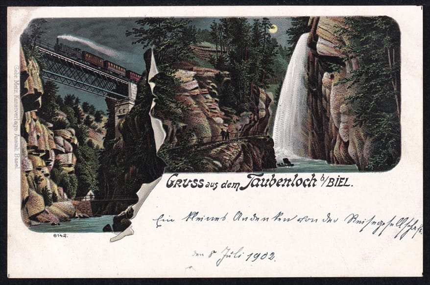 Lithokarten, Gruss aus dem Taubenloch