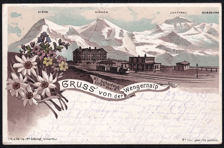 Lithokarten, Gruss von der Wengernalp