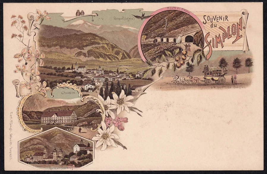 Lithokarten, Souvenir du Simplon