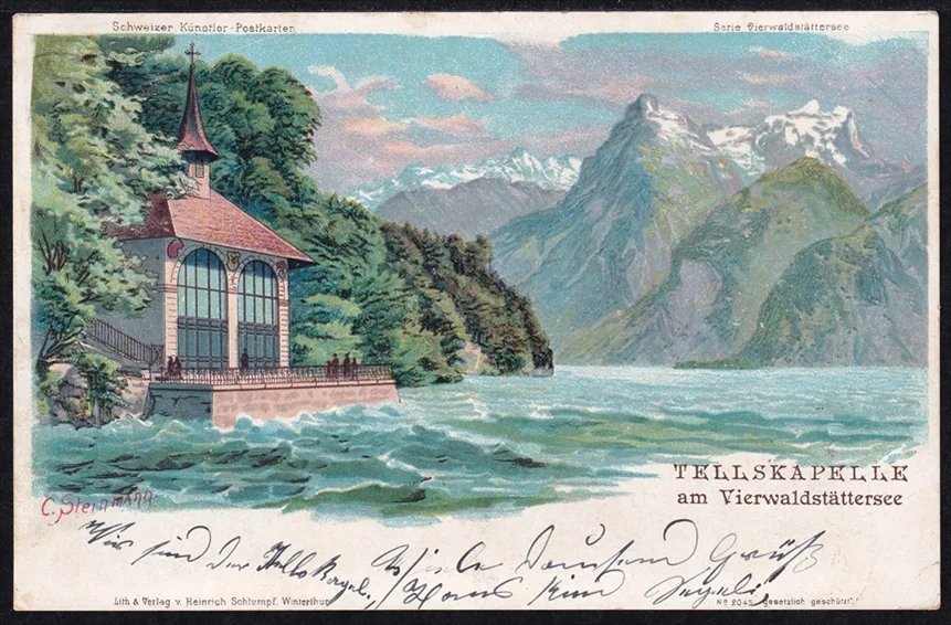 Lithokarten, Tellskapelle am Vierwaldstättersee