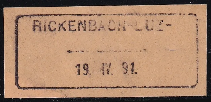 Schweiz, Abstempelungen, Aushilfsstempel,RICKENBACH-LUZ
