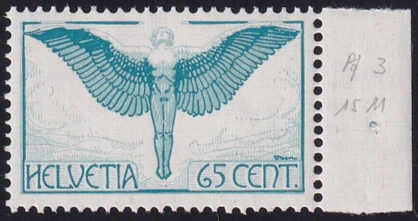 Schweiz Flugpost Pf. Nr. F10z 2.03 postfrisch **