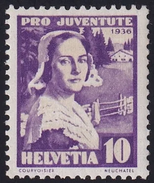 Schweiz Pro Juventute 1936 SBK Nr. 78 Pf. 2.01 ungebraucht *