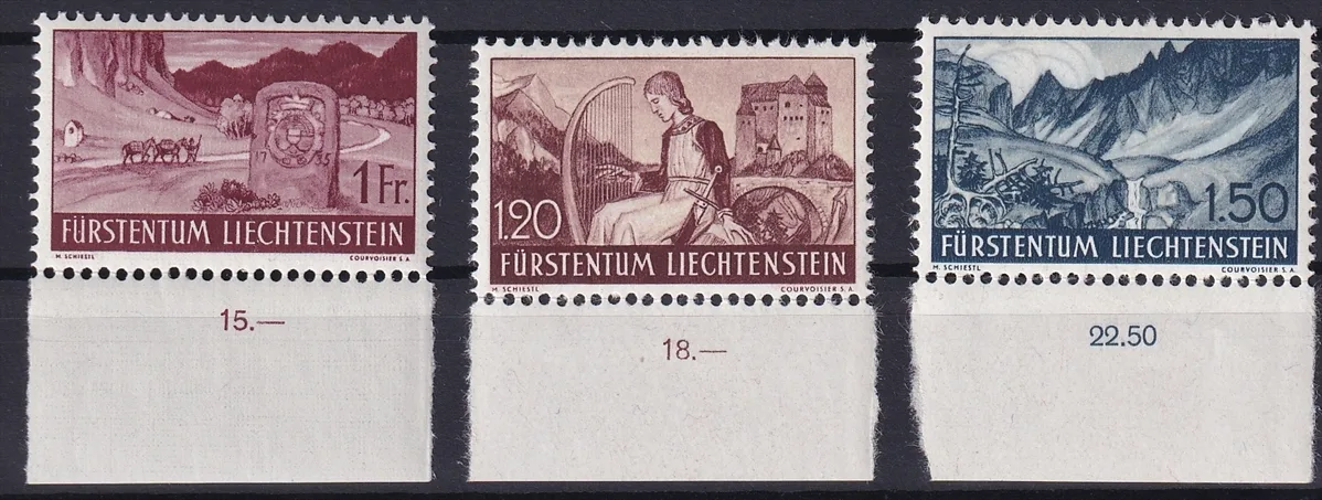Liechtenstein, Freimarken, 156-169 Landschaften – Bild 2