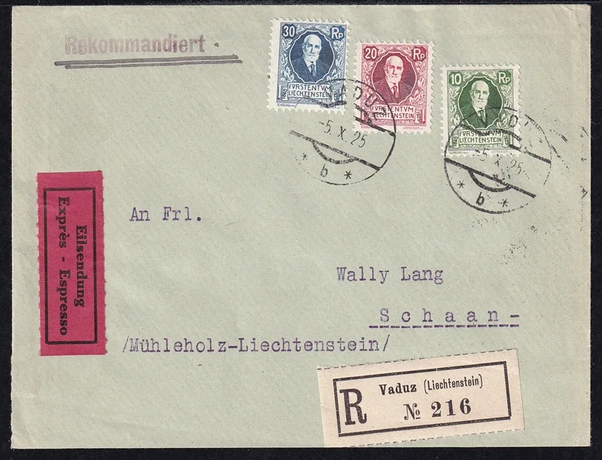 Liechtenstein, Freimarken, FDC,Nr.72-74