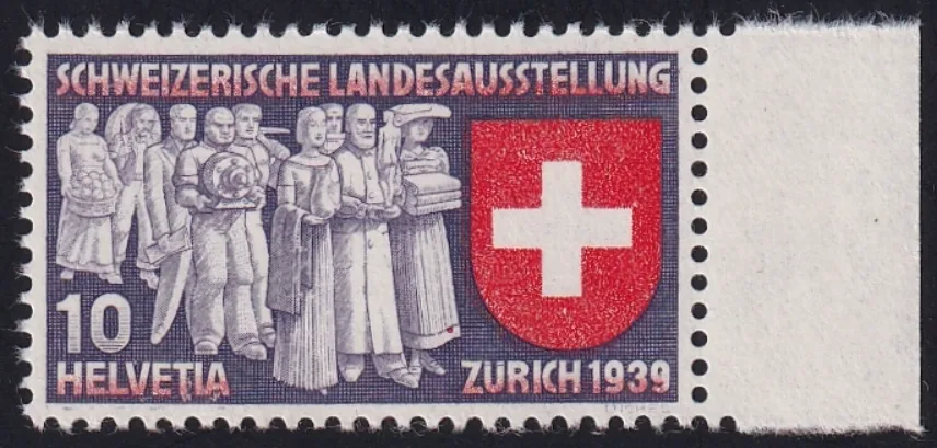 Schweiz 1938 SBK Nr. 219 Pf. 2.03 postfrisch ** Bogenrand