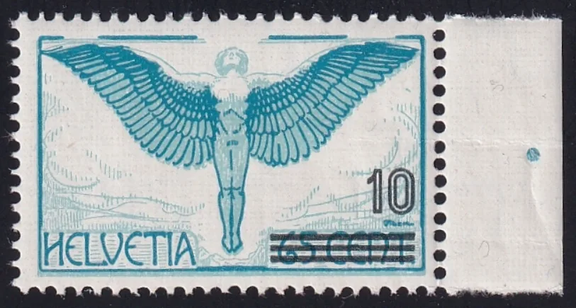 Schweiz Flugpost 1938 SBK Nr. F22 Pf. 2.03 postfrisch ** Bogenrand