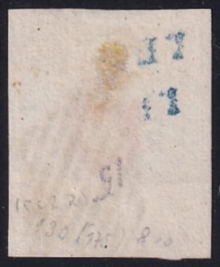 Schweiz Rayon I SBK Nr.17 II Type 15 Stein C2-RU, schwarze eidg. Raute, vollrandig – Bild 3