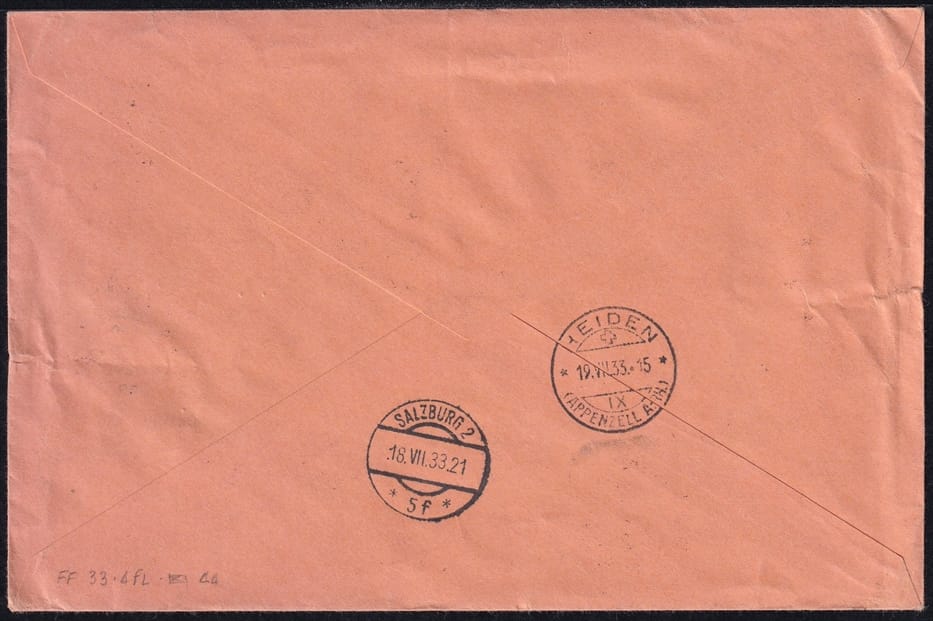 Liechtenstein, Flugpost, Schleggsegelflug Wien-Salzburg, F 48f – Bild 2