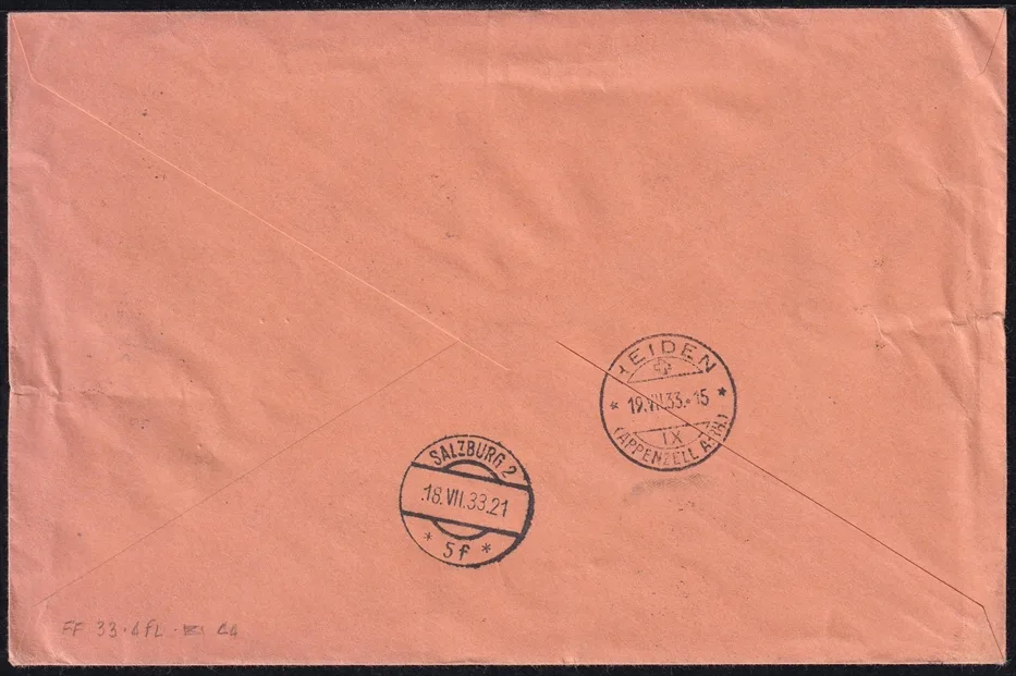 Liechtenstein, Flugpost, Schleggsegelflug Wien-Salzburg, F 48f – Bild 2