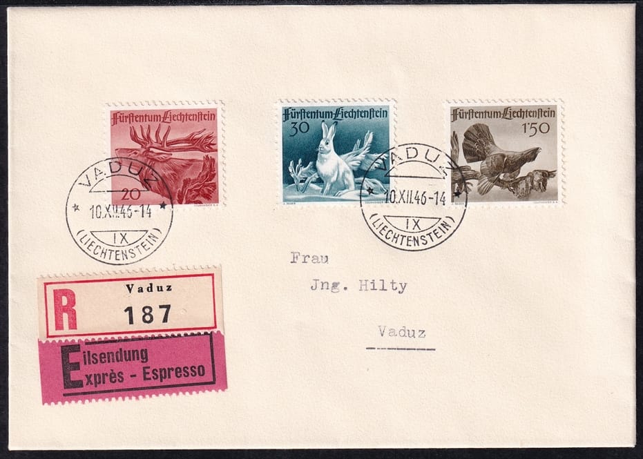 Liechtenstein, Freimarken, FDC, Nr.249-251