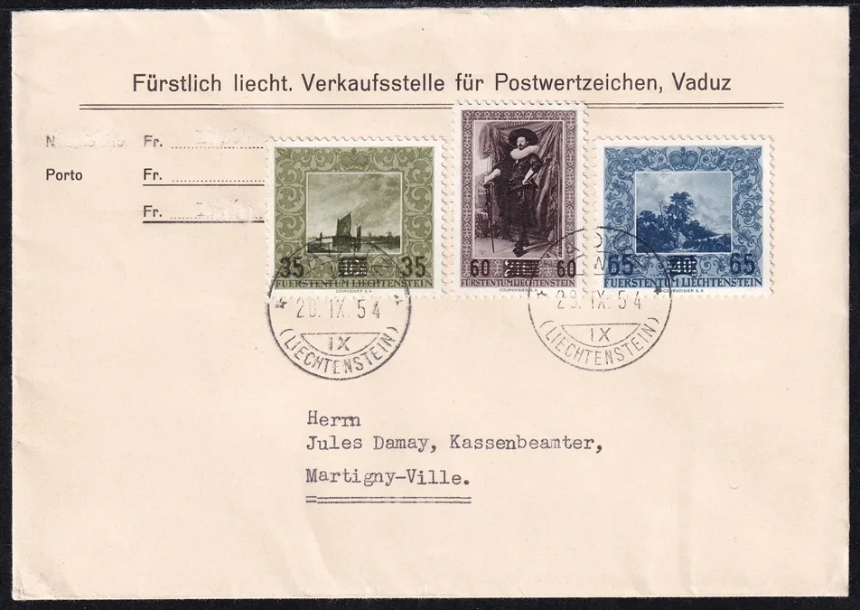 Liechtenstein, Freimarken, FDC, Nr.326-328