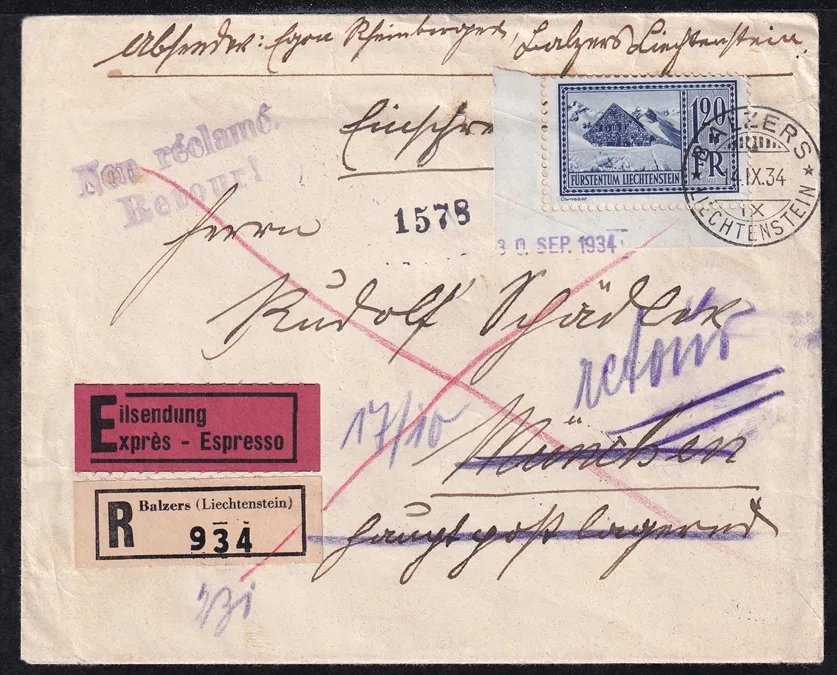 Liechtenstein, Freimarken, Nr. 138