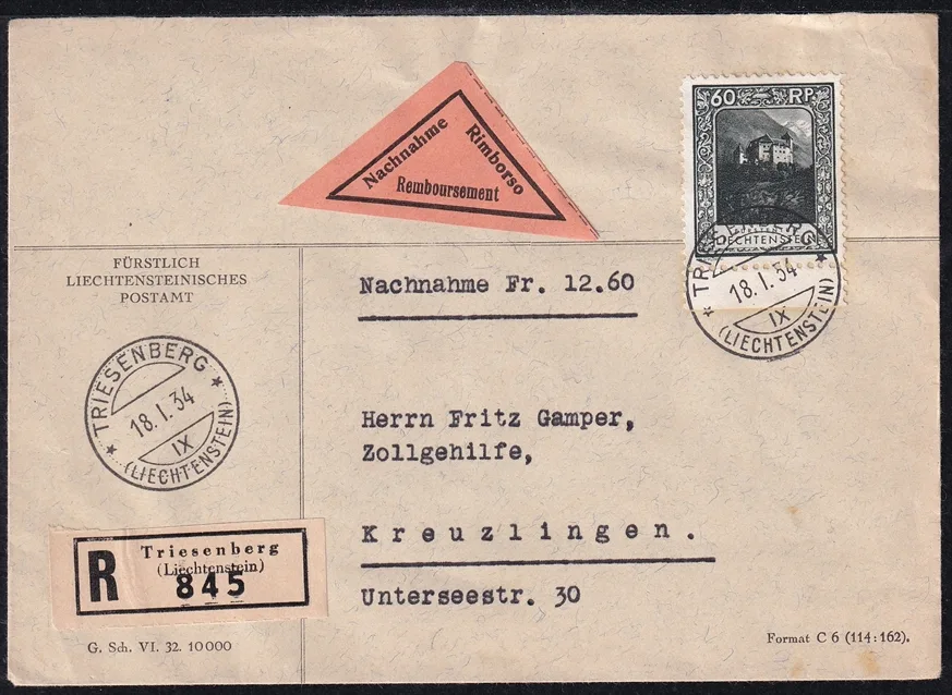 Liechtenstein, Freimarken, Nr.103